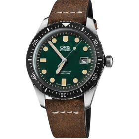 Oris 01 733 7720 4057-07 5 21 45 Divers Sixty Five Kahverengi Deri Erkek Kol Saati