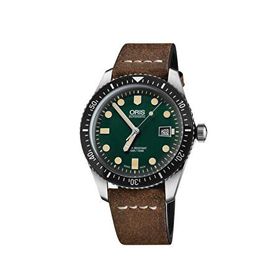 Oris 01 733 7720 4057-07 5 21 45 Divers Sixty Five Kahverengi Deri Erkek Kol Saati