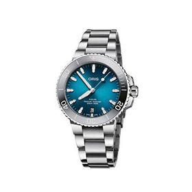 Oris 01 733 7732 4155-07 8 21 05PEB New Aquis Date Gri Çelik Erkek Kol Saati