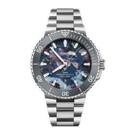 Oris 01 733 7789 4150-07 8 23 04PEB Aquis Date Upcycle Gri Çelik Erkek Kol Saati