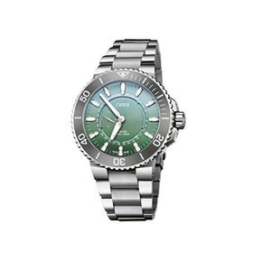 Oris 01 743 7734 4197-SET Aquis Dat Watt Limited Edition Gri Çelik Erkek Kol Saati