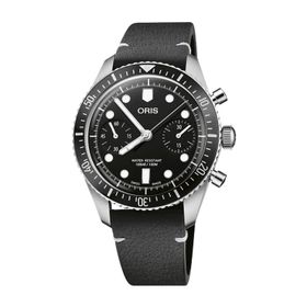 Oris 01 771 7791 4054-07 6 20 01 Divers Sixty Five Siyah Deri Erkek Kol Saati
