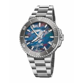 Oris 400 01 400 7790 4150-07 8 23 Aquis Date Upcycle Gri Çelik Erkek Kol Saati