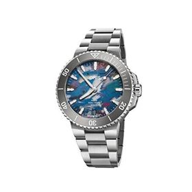 Oris 400 01 400 7790 4150-07 8 23 Aquis Date Upcycle Gri Çelik Erkek Kol Saati