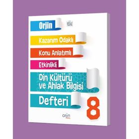 Orjin 8.Sınıf Din Kültürü ve Ahlak Bilgisi Defteri