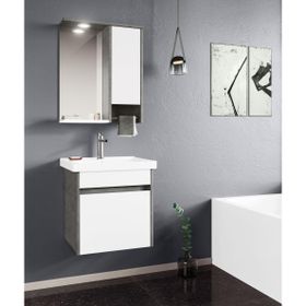 Orka Aydos Gümüş 55 cm Banyo Dolabı