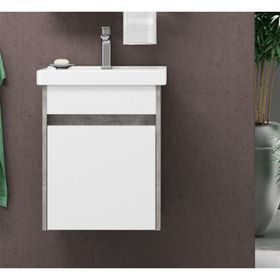 Orka Aydos Gümüş 55 cm Banyo Dolabı