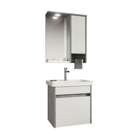 Orka Aydos Gümüş 55 cm Banyo Dolabı