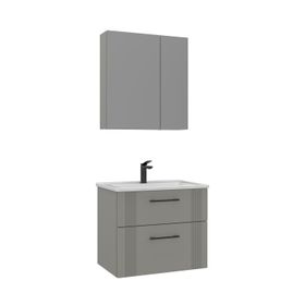Orka Bari V2 65 cm Kaşmir Çekmeceli Aynalı Dolaplı Banyo Dolabı Takımı