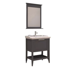Orka Bastle 65 cm Mat Antrasit Banyo Dolabı Takımı