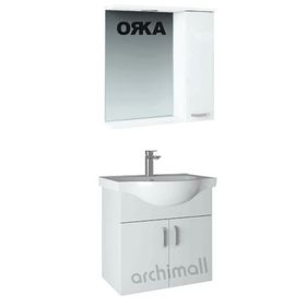 Orka Duru Beyaz 55 cm Banyo Dolabı