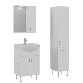 Orka Duru Beyaz 55 cm Banyo Dolabı