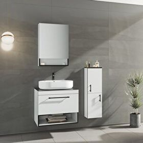 Orka Knidos ORKA5000342 Beyaz 70 cm Banyo Dolabı Takımı
