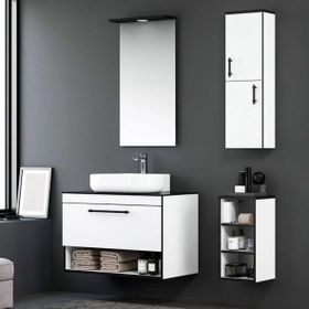Orka Knidos ORKA5000348 Beyaz 90 cm Banyo Dolabı Takımı