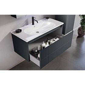 Orka Likya ORKA5002485 Mat Antrasit 80 cm Banyo Dolabı Takımı