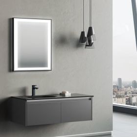 Orka Lisbon 110 cm Mat Antrasit Banyo Dolabı Takımı