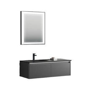Orka Lisbon 110 cm Mat Antrasit Banyo Dolabı Takımı