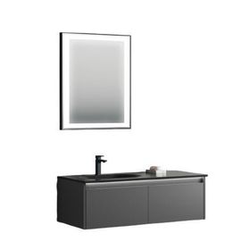Orka Lisbon 110 cm Mat Antrasit Banyo Dolabı Takımı