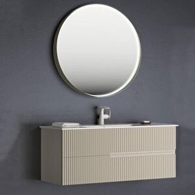 Orka Moonlight ORKA5000450 Mat Vizon Lake 120 cm Banyo Dolabı Takımı