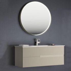 Orka Moonlight ORKA5000450 Mat Vizon Lake 120 cm Banyo Dolabı Takımı