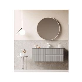 Orka Moonlight ORKA5000450 Mat Vizon Lake 120 cm Banyo Dolabı Takımı