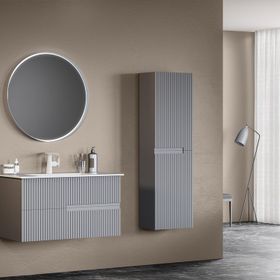 Orka Moonlight ORKA5003390 Mat Gri Lake 90 cm Banyo Dolabı Takımı
