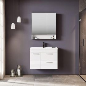 Orka Nova 80 cm Beyaz Banyo Dolabı Takımı