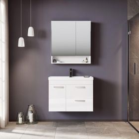 Orka Nova 80 cm Beyaz Banyo Dolabı Takımı