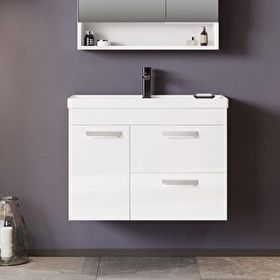 Orka Nova 80 cm Mdf Beyaz Banyo Dolabı