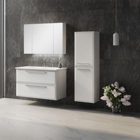 Orka Nuvola 100 cm Mdf Beyaz Banyo Dolabı