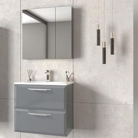 Orka Nuvola 65 cm Mdf Antrasit Banyo Dolabı