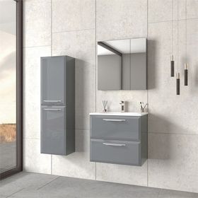 Orka Nuvola 65 cm Mdf Antrasit Banyo Dolabı