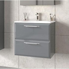 Orka Nuvola 65 cm Mdf Antrasit Banyo Dolabı
