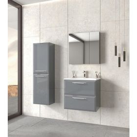 Orka Nuvola 80 cm Mdf Gri Banyo Dolabı