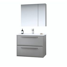 Orka Nuvola 80 cm Parlak Lake Gri Banyo Dolabı Takımı