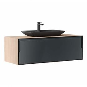Orka ORKA5000144 Craft Meşe Antrasit 100 cm Banyo Dolabı Takımı