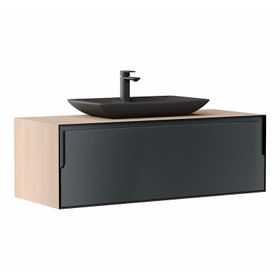 Orka ORKA5000144 Craft Meşe Antrasit 100 cm Banyo Dolabı Takımı