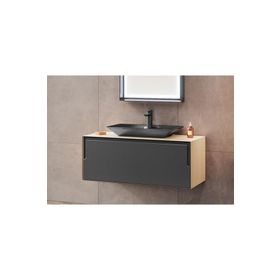 Orka ORKA5000144 Craft Meşe Antrasit 100 cm Banyo Dolabı Takımı