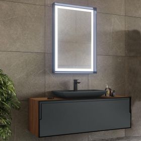 Orka ORKA5000147 Craft Ceviz Antrasit 120 cm Banyo Dolabı Takımı