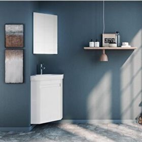 Orka ORKA5000870 Zag Mat Beyaz 45 cm Banyo Dolabı Takımı