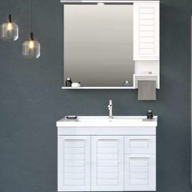 Orka ORKA5002514 Perge Beyaz 100 cm Banyo Dolabı Takımı
