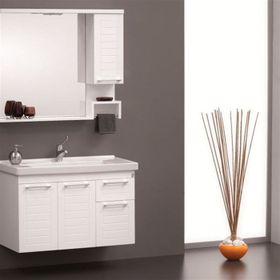 Orka ORKA5002514 Perge Beyaz 100 cm Banyo Dolabı Takımı