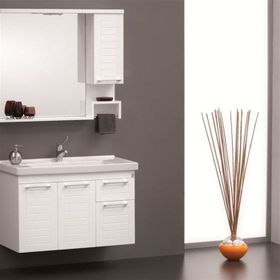 Orka ORKA5002514 Perge Beyaz 100 cm Banyo Dolabı Takımı