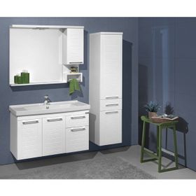Orka Perge 100 cm Mdf Beyaz Banyo Dolabı