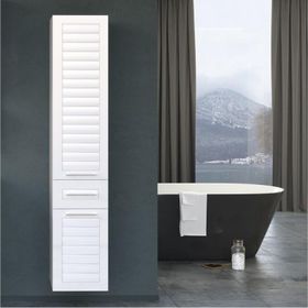 Orka Perge 35 cm Beyaz Banyo Boy Dolabı