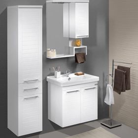 Orka Perge 65 cm Beyaz Banyo Dolabı