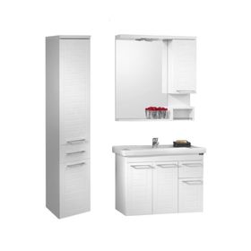 Orka Perge 85 cm Beyaz Banyo Dolabı