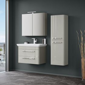 Orka Rose 80 cm Mdf Parlak Kaşmir Banyo Dolabı
