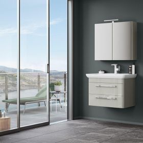 Orka Rose 80 cm Mdf Parlak Kaşmir Banyo Dolabı