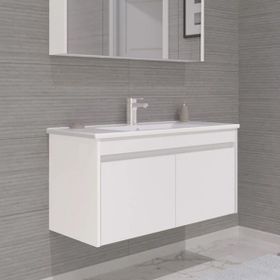 Orka Side 100 cm Mdf Kapakli Beyaz Banyo Dolabi Alt Modul Lavabo